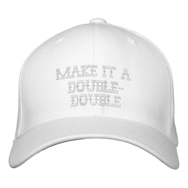 Boné Faça um chapéu bordado duplo (Frente)