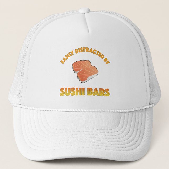 Boné Facilmente Distraído Por Barras De Sushi (Frente)