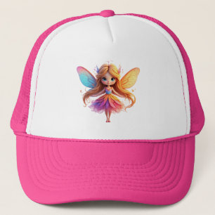 Boné Fada de Fantasia Encantadora com Asas Coloridas
