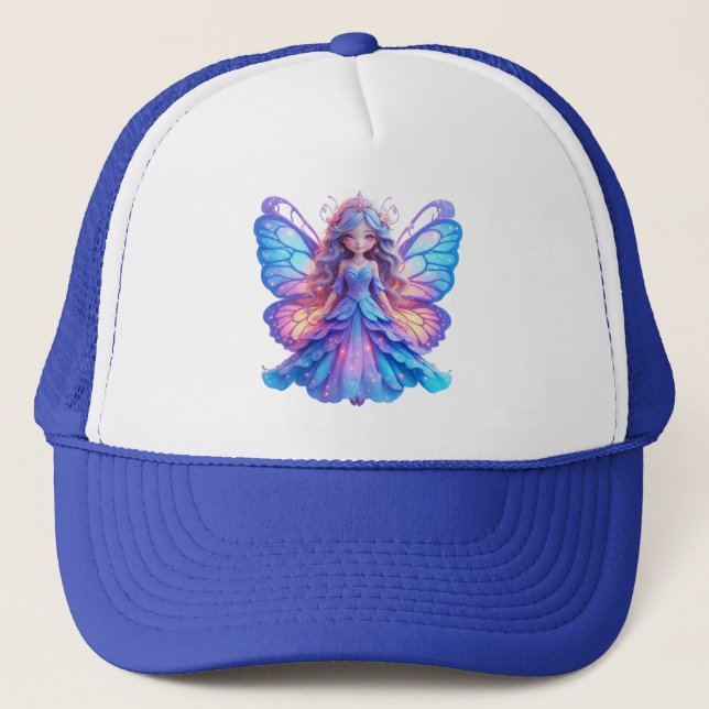 Boné Fada Mágica Princesa com Asa de Borboleta Brilhant (Frente)