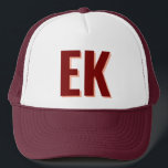 Boné Favor da Festa de solteira de praia do monograma s<br><div class="desc">O monograma da Festa de solteira de praia favorece o chapéu do caminhoneiro</div>