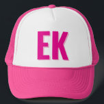 Boné Favor da Festa de solteira de praia do monograma s<br><div class="desc">O monograma da Festa de solteira de praia favorece o chapéu do caminhoneiro</div>