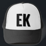 Boné Favor de festa de solteira na praia com monograma<br><div class="desc">Boné de caminhoneiro de Favor de Festa de Solteira na Praia com Monograma Sombreado</div>