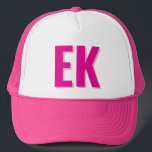 Boné Favor de festa de solteira na praia com monograma<br><div class="desc">Boné de caminhoneiro Favor de festa de solteira na praia com monograma sombreado</div>