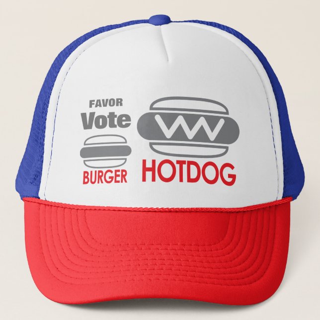 Boné Favor Votar em apoio ao Hotdog (Frente)