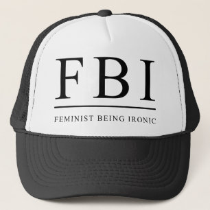 Boné FBI   Ser Feminista Irônico Divertido