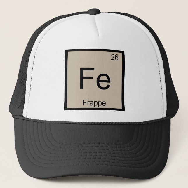 Boné Fe - Química da Frappe Símbolo da Tabela Periódica (Frente)