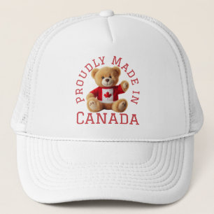 Boné Feita com orgulho no Canadá com Urso de Teddy