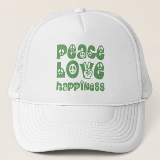 Boné felicidade do amor da paz