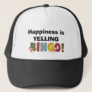Boné Felicidade é gritar chapéu de Bingo