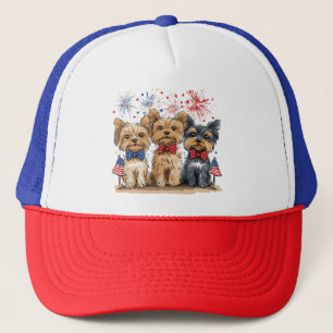 Boné Feliz 4 De Julho Yorkshire Terrier Dogs