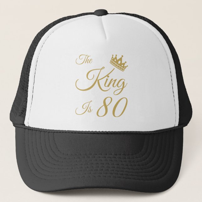 Boné Feliz 80 de Aniversário Para Homens (Frente)