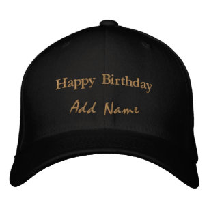 Boné Feliz Aniversário Adicionar Nome Desejos Impressos
