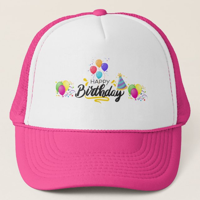 Boné Feliz Aniversário Artigo de Design-02 (Frente)