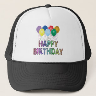 Boné Feliz aniversario com o chapéu do aniversário do