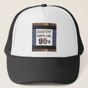 Boné feliz aniversario happybirthday 90 ninety 90