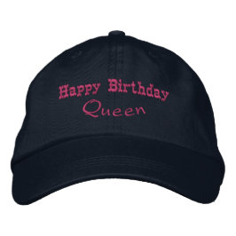 Boné Feliz Aniversário Rainha Estampada Lindo Chapéu-Bo