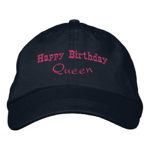 Boné Feliz Aniversário Rainha Estampada Lindo Chapéu-Bo