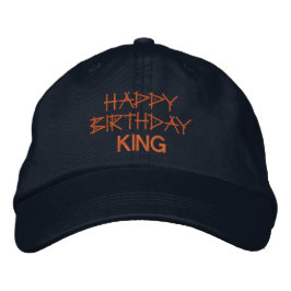 Boné Feliz Aniversário REI Texto Impresso Chapéu de Cel