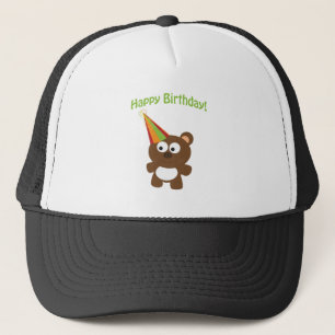 Boné Feliz aniversário! Urso