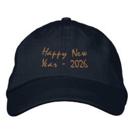 Boné Feliz Ano Novo 2026 Desejos Impressos Feriados Azu