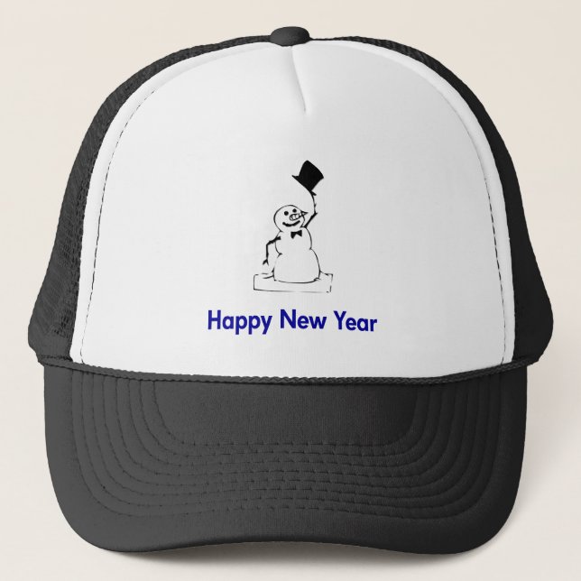 Boné Feliz ano novo Snowman (Frente)