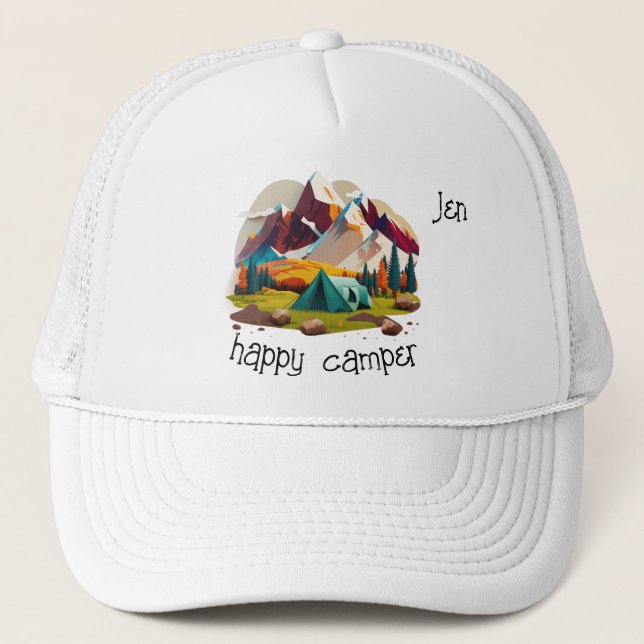 Boné 'feliz campista' Personalizável  (Frente)