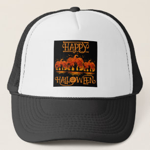 Boné Feliz Cemitério de Mãos de Abóbora de Halloween