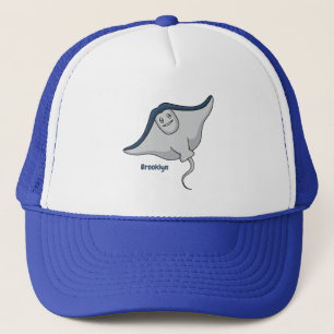 Boné Feliz desenho animado de peixes-raia