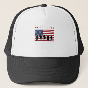 Boné Feliz Dia dos Veteranos Silhueta da Bandeira Desen