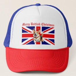 Boné Feliz do Natal britânico Corgi Reindeer Antlers