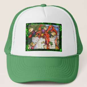 Boné Feliz Elves Molhando Chapéu Presente