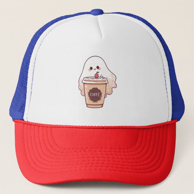 Boné Feliz Fantasma Adora Pau de Café (Frente)