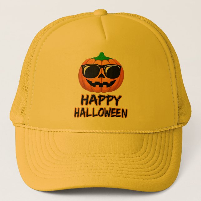 Boné Feliz Halloween Costume Engraçado Pumpkin (Frente)