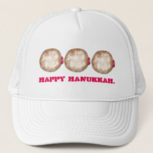 Boné Feliz Hanukkah Chanukah Jelly Rosquinha Doughnut