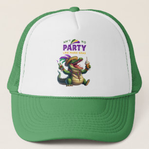Boné Feliz Mardi Gras Alligator