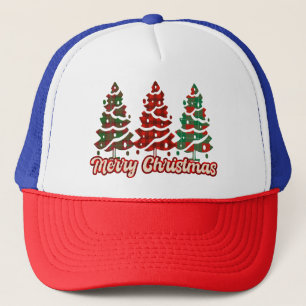 Boné Feliz Natal Árvores de Xadrez Búfalo Design-42019