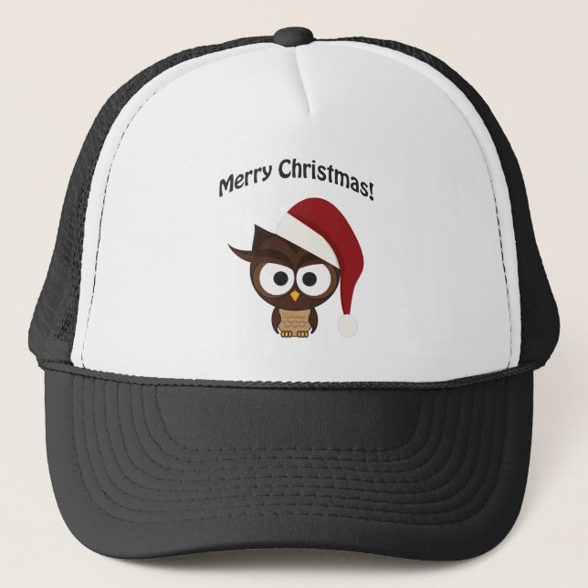 Boné Feliz Natal Coruja Irritada (Frente)