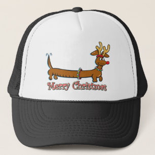 Boné Feliz Natal Dachshund