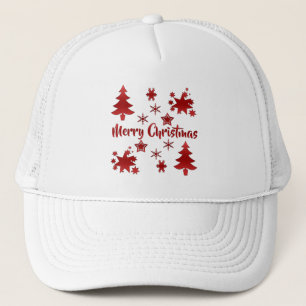 Boné Feliz Natal, Design Vermelho de Férias,