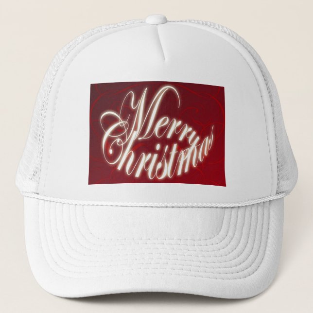 Boné Feliz Natal em Chapéu Vermelho (Frente)