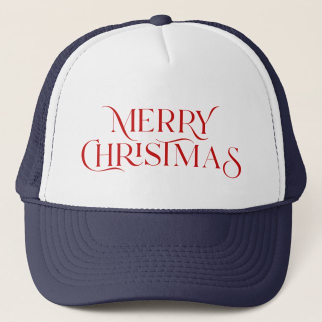 Boné Feliz Natal tipografia elegante (Frente)