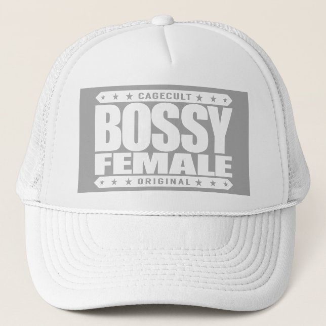 Boné FÊMEA BOSSY - as mulheres dominantes ordenarão o (Frente)