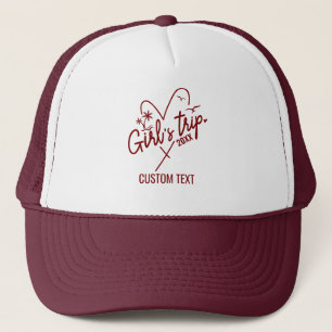 Boné Férias de Meninas Cute Personalizadas Trip 2025 Mu