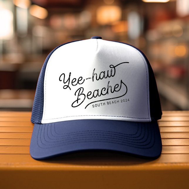 Boné Férias Personalizadas de Yee-haw Beaches (Criador carregado)