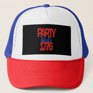 Boné Festa como se fosse uma citação engraçada de 1776