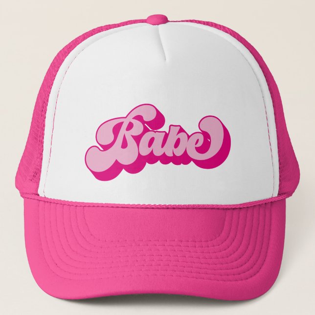 Boné Festa de Despedida de Solteira Bebê Rosa Retro (Frente)