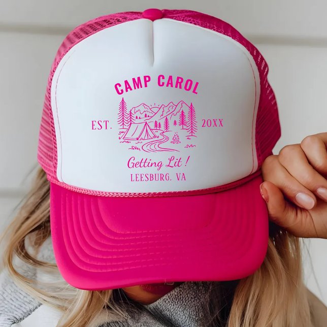 Boné Festa de Solteira Personalizada Acampamento Cabine (Criador carregado)