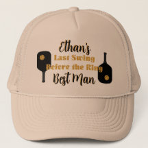 Festa de Solteiro de Pickleball Preto Dourado Pers