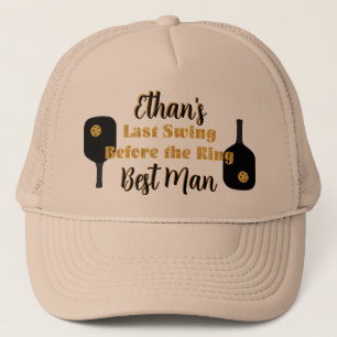 Boné Festa de Solteiro Preta Dourada Personalizada